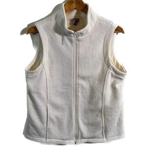 Laura Ashley White Rose Pattern Vest Petites Large